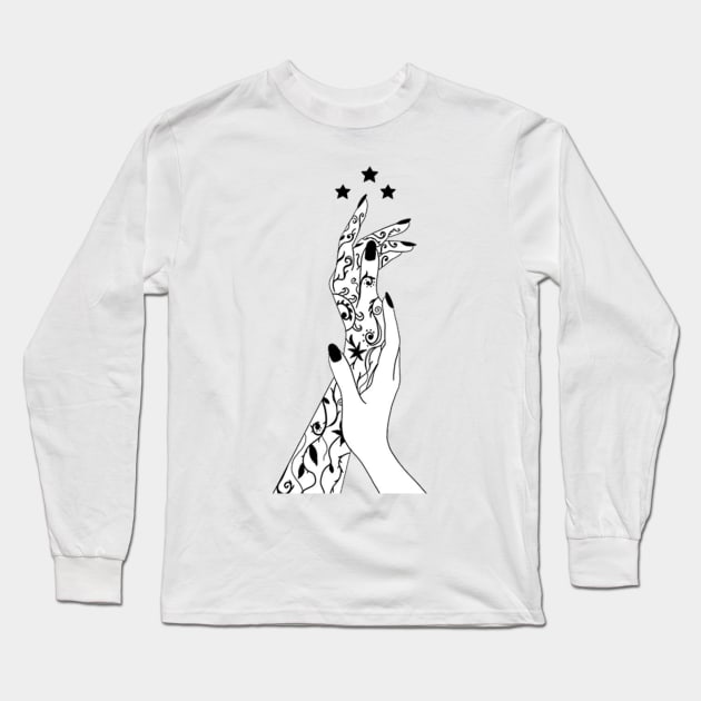 Feyre's Hand tattoo Long Sleeve T-Shirt by harjotkaursaini